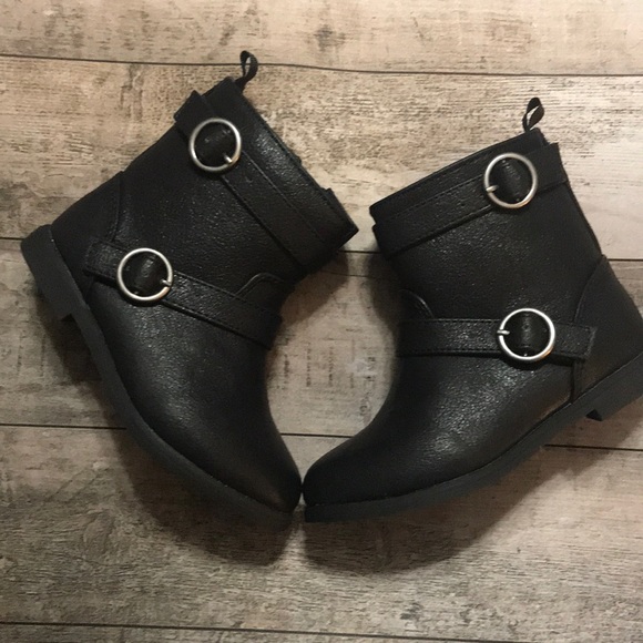 Crazy 8 Black Toddler Moto Boots - Picture 4 of 8